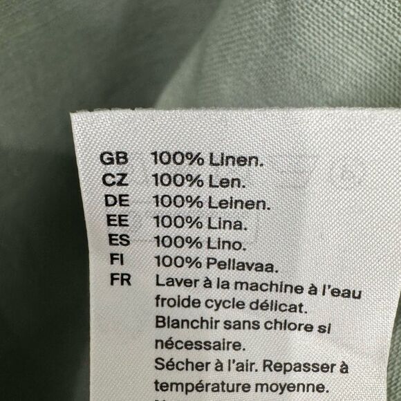 NWT COS OPEN-COLLAR LINEN SHIRT DRESS in mint green - Picture 12 of 13